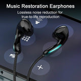 Headphone Blocking High-quality Wired Sports Earphone Sound Noise Canceg Headset for Phones