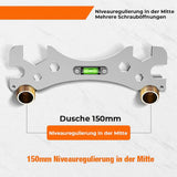 2 Piece Bathroom Multi-Function Wrench Scale Tool Kit Special Wrench Tool With Horizontal Shower Faucet Installation Silver