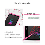 1 Piece Drawing Kids LCD Writing Tablet Pink ABS+LCD Diaphragm For 3-8 Year Old Girls Boys