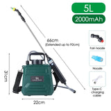 5L/8L Electric Watering Can Shoulder Sprayer - Automatic Garden Plant Mister Sprinkler. Type-C Charging. Household Irrigation Tool