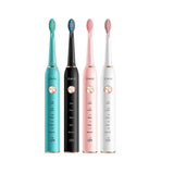 Intelligent electric toothbrush with sonic vibration bristles for direct USB charging
