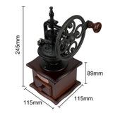 Kitchen Tool Mini Spice Mill Grinding Manual Coffee Grinder Hand Crank Coffee Maker Retro Vintage Handmade Coffee Beans Wooden