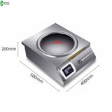 Commercial 5000w high-power flat braised meat soup 5kw stir-fry commercial induction cooker convenient