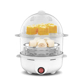 Multifunctional Electric Cooker - Double-Layer Boiler for Quick Breakfasts
