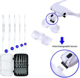 1x 1.5x 2x 2.5x 3.5x 5 lens magnifying glasses for eyelash extensions Led magnifying glasses for cosmetic beauty stores
