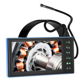 IP67 Triple Endoscope 7-inch IPS Color Screen Borescope with 6 LED Lights 1080P Photos Videos Snake Camera