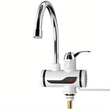 1pc Electric Faucet Instant Heating Electric Heating Water Heater Hot Water Faucet Kitchen Precious Water Hot And Cold Dual Use