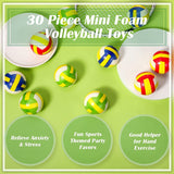 30Pcs 2.36 Inch Sports Balls Mini Volleyball Children For Stress Relief,Party Toys