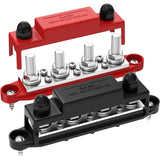 250A 12V Bus Bar Power Distribution Block 12 Volt DC Busbar 4 3/8" Posts 6 x #8 Screws for Marine Automotive RV Solar Wiring