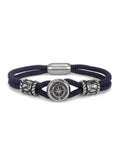 Compass Transfer Wheel Titanium Steel Double Braided Rope Bracelet