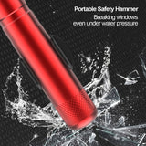 Glass Breaker Aluminum Alloy Seatbelt Cutter Keychain Small Rescue Hammer Portable Finger-Proof for Land and Underwater