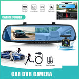 Dual Lens Automobile Data HD 1080P 4.3 Inch Car Recorder 170 Degree Wide Angle Auto Video Camera Motion Detection
