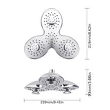 1pc 25.4 Cm Bathroom High Pressure Shower Head, Petal Shape 3 Functions Bathroom Top Shower Head, Rainfall Jetting Shower SPA Shower Head, Bathroom Accessories