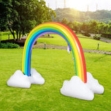 Inflatable Rainbow PVC Lawn Sprinkler Bridge - For Outdoor Fun