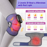Electric Heated Massage Pad Wireless Knee Vibration Massager Promote Blood Circulation Red Light Thermal Leg Joint Brace