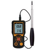 HT-9830 1 Set Digital LCD Hot Wire Anemometer Handheld Wind Speed Gauge Meter Measure Anemometer EU Plug for Ventilation Ducts