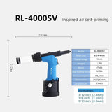 Pneumatic Industrial Self-Priming Core-Pulg Rivet Gun Stainless Steel Automatic Riveting Too.4 3.2 4.0 4.8 6.4mm