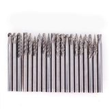 Burrs Set 1/8 Shank Diameter Double Cut Tungsten Carbide Burs Rotary File Carving Grinding Bit 20Pcs