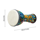 8-inch African PVC Body Goatskin Surface Bongo Drum - Lightweight Hand Clapping Percussion Instrument