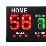 Digital with Remote Professional Score Inning Ball Strike Out LED Baseball Scoreboard for Compeon Fence