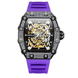 Diamond Fashion Watch Men Brand ONOLA Luxury Hollow Full Automatic Mechanic Watches Man Waterpoor Montres Pour Hommes Clock