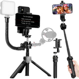 CAMOLO Teleprompter Photo Studio Mini Phone Tripod Cell Phone Tripod Mount Phone Holder for Selfie Stick for iPhone Video Tablet