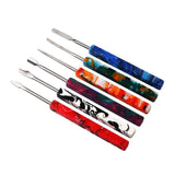 LTQ Rosin Dab Tools Water Pipe Wax Dabber Sier Square Resin Handle Stainless Steel for Dry Herb Vaporizer Quartz Nails Bongs