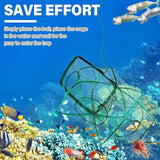 Strengthened 6-20 Holes Automatic Net Shrimp Cage Nylon Foldable Crab Fish Trap Nets Cast Folding Fishing Network