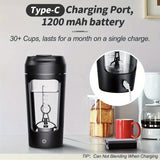 500ML Electric Protein Powder Shaker Cup - Automatic Mixer for Protein Powder, Milk, Coffee. Ideal for Gym and Outdoor Use.