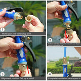 Brass-Coated Adapter 1/2" Quick Connect Swivel Garden Coupg System for Watering Irrigation Hose Connector