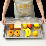 100 pack Commercial Grade Disposable Plastic Wrap Covers for Restaurants, BBQ Shops, and More
