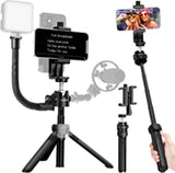 CAMOLO Teleprompter Photo Studio Mini Phone Tripod Cell Phone Tripod Mount Phone Holder for Selfie Stick for iPhone Video Tablet