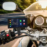 Portable Motorcycle Navigatior 5.5 Inch IPS Screen With Controller Support Wireless Carplay Android Auto 5G Wifi One Video