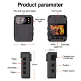 4K Mini Recorder with IPS Screen HD Police Worn Camera, Wearable Portable Body Camera