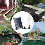 Powerful 5.5W Solar Pond Pump with 6pcs Nozzle Kit & 10ft Cable - Ideal for Ponds and Bird Baths