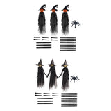 Light-Up Halloween Witches Ornaments with Stakes Set - Holding Hands Screaming for Home Outside, Holidays, Porch, Garden