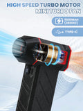 Air Blower Turbo Jet Fan Electric Power Display Handheld Mini Dust Cleaner 62m/s High Speed Duster Gun Cleaning Tool