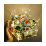 Acrylic Display Hexagonal Tray DIY Refillable Board Base Clear Cake Stand Decor Tools 15X15X10CM