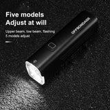 OFFBONDAGE Waterproof Bike 1000LM Type-C Rechargeable LED Headlight Aluminum Flashlight Bicycle Light