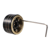 Brass Beadlock Wheel Rim Deep Dish Negative Offset 1.0 Inch Black For 1/24 RC Crawler Car Axial SCX24 Upgrades Parts