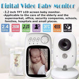 3.2” Display Video Baby Monitor with Camera, Remote, Wide View, Two-Way Audio Talk, Infrared Night Vision & 8 Lullabies.