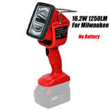 16.2W 1250LM LED Work for Milwaukee//14.4V-18V Li-ion Battery Dual Light Source Vertical Lamp Flashlight