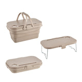 Portable Camping Equipment Folding Storage Container  Basket Tableware Set NEW