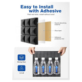 Pack Sound Proof Foam With Self-Adhesive, 12 X 2 Inches Acoustic Panels,Soundproof Wall Panels Durable Black