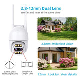4K Dual Lens PTZ IP Wireless Wifi Human Detection 8MP Audio Security Video Surveillance Camera