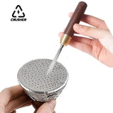 CRUSHER Portable Hookah Foil Punch Ebony Wood Tea Needle Set for Chicha Sheesha Cachimba Smoking Accessories