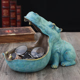 1pc Hippo Ornaments,Nordic Creative Home, Living Room, Shoe Cabinet, Entrance Key Storage Box, Desktop Miscellaneous Storage Tray, Snack Storage Box, Jewelry