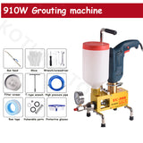 910/1100W 220V Epoxy injection pump Epoxy/Polyurethane Foam Grouting hine Steel Hose Concrete Repair Crack