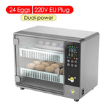 24-Egg Full Automatic Touch Temperature Control Incubator - Ideal for Chicken, Duck, Quail & Bird Hatchery