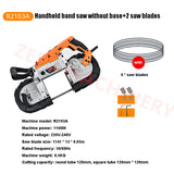 Multi-Function Portable Handheld Metal Band Saw 45° Profile Small Sawing hine Cutting Tool 220V 1100W